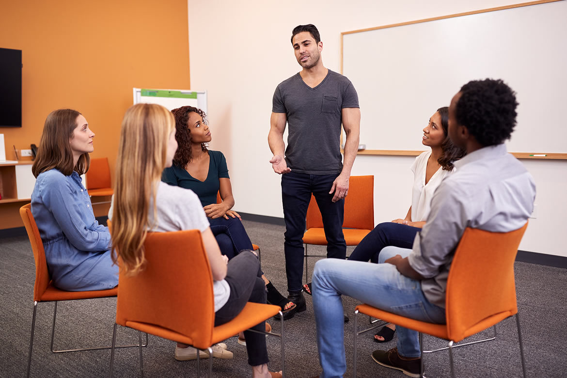 Diverse friends smiling